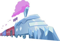 Size: 4619x3133 | Tagged: safe, artist:tsabak, episode:three's a crowd, g4, my little pony: friendship is magic, absurd resolution, crystal express, no pony, simple background, smoke, train, transparent background, vector, vehicle