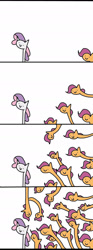 Size: 600x1610 | Tagged: safe, artist:wollap, character:scootaloo, character:sweetie belle, species:pegasus, species:pony, multeity, scootalots, wat