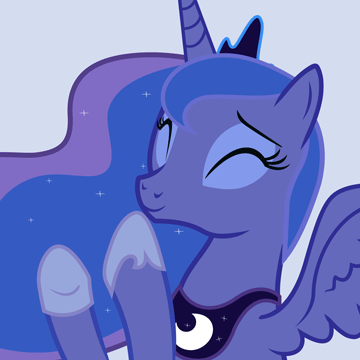 Size: 360x360 | Tagged: safe, artist:mihaaaa, character:princess luna, species:alicorn, species:pony, animated, blue background, bust, clapping, clapping ponies, clopplauding, crown, cute, eyes closed, female, gif, happy, hoof shoes, jewelry, lunabetes, mare, portrait, princess, regalia, simple background, smiling, solo, spread wings, underhoof, wings