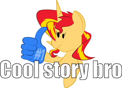 Size: 500x362 | Tagged: safe, artist:miroslav46, character:sunset shimmer, species:pony, #1, animated, ask, cool story bro, female, foam finger, image macro, meme, reaction image, solo, sunset shimmer hates you, tumblr