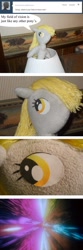 Size: 640x1920 | Tagged: safe, artist:eratosofcyrene, character:derpy hooves, species:pegasus, species:pony, askplushderpy, female, irl, mare, photo, plushie