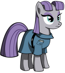 Size: 2215x2500 | Tagged: safe, artist:bigshot232, character:boulder, character:maud pie, alternate hairstyle, creepy, female, freaky fred, solo