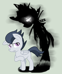 Size: 872x1049 | Tagged: safe, artist:lucas47-46, character:rumble, species:pegasus, species:pony, colt, male, sciophobia, shadow