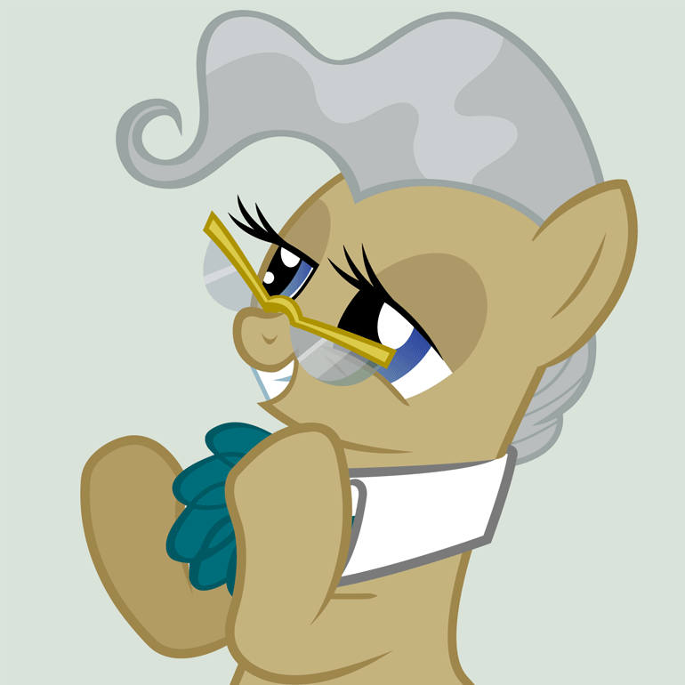 Size: 770x770 | Tagged: safe, artist:mihaaaa, character:mayor mare, animated, clapping, clapping ponies, female, glasses