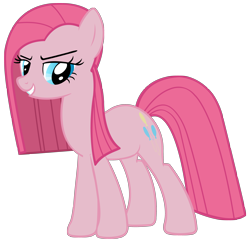 Size: 3100x3000 | Tagged: safe, artist:mihaaaa, character:pinkamena diane pie, character:pinkie pie, bedroom eyes, female, flirty, simple background, solo, transparent background, vector