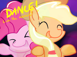 Size: 1600x1200 | Tagged: safe, artist:edrian, character:applejack, character:pinkie pie, dancing, lights, nightclub, party