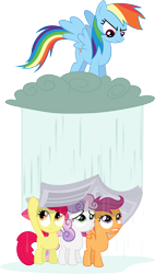 Size: 3612x6352 | Tagged: safe, artist:baumkuchenpony, character:apple bloom, character:rainbow dash, character:scootaloo, character:sweetie belle, species:pegasus, species:pony, episode:ponyville confidential, g4, my little pony: friendship is magic, cutie mark crusaders, simple background, transparent background, vector