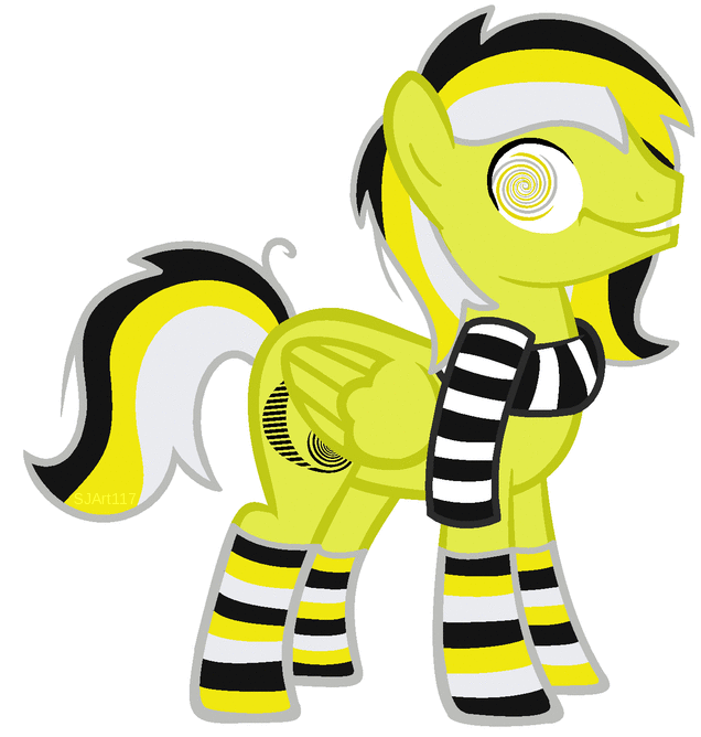 Size: 636x668 | Tagged: safe, artist:monkfishyadopts, base used, oc, oc only, oc:the smiler, alton towers, animated, clothing, ponified, scarf, socks, solo, striped socks, the smiler