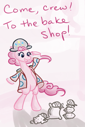 Size: 467x700 | Tagged: safe, artist:alipes, character:pinkie pie, ask, ask pinkie pierate, madame leflour, pirate, rocky, sir lintsalot, tumblr