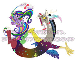 Size: 900x696 | Tagged: safe, artist:sakuyamon, character:discord, oc, species:pegasus, species:pony, rainbow power, rainbow power-ified, simple background, transparent background, watermark