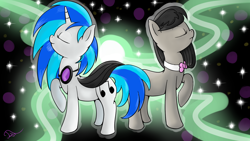 Size: 1300x731 | Tagged: safe, artist:twilightsquare, character:dj pon-3, character:octavia melody, character:vinyl scratch