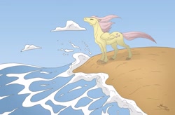 Size: 3421x2244 | Tagged: safe, artist:almairis, character:fluttershy, beach, female, high res, realistic, solo