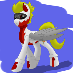 Size: 2600x2600 | Tagged: safe, artist:flashiest lightning, oc, oc only, species:pegasus, species:pony, clothing, helmet, male, racing suit, solo, stallion, suit