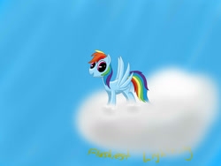 Size: 1600x1200 | Tagged: safe, artist:flashiest lightning, character:rainbow dash, species:pegasus, species:pony, cloud