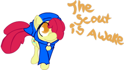 Size: 610x345 | Tagged: safe, artist:cotton, character:apple bloom, species:earth pony, species:pony, female, filly, god tier, god tiers, hero of breath, homestuck, solo