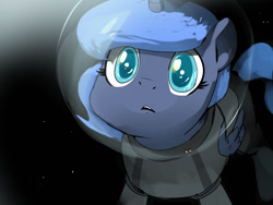 Size: 1024x768 | Tagged: safe, artist:swomswom, character:princess luna, astronaut, cute, female, filly, lunabetes, solo, space suit, woona