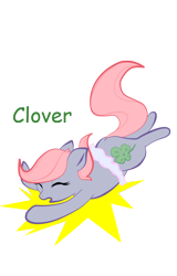 Size: 862x1346 | Tagged: safe, artist:cotton, character:clover (g1), species:earth pony, species:pony, g1, my little pony tales, eyes closed, falling, female, g1 to g4, generation leap, mare, solo