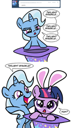Size: 766x1388 | Tagged: safe, artist:sketchyjackie, character:trixie, character:twilight sparkle, cute, diatrixes, my little filly, tumblr, twiabetes