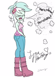 Size: 1130x1599 | Tagged: safe, artist:silverwing, artist:sudosnz, edit, character:lyra heartstrings, my little pony:equestria girls, ass, assets, back, boots, clothing, cute, eyes closed, female, headband, jeans, lyra hindstrings, lyrabetes, sneeze cloud, sneezing, sneezing fetish, solo, spray