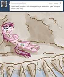 Size: 500x600 | Tagged: safe, artist:alipes, character:pinkie pie, ask, ask pinkie pierate, female, solo, tumblr