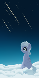 Size: 500x1000 | Tagged: safe, artist:marikaefer, character:cloudchaser, female, filly, shooting star, sky, solo