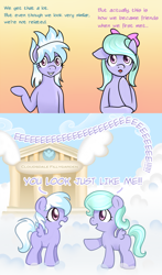 Size: 500x850 | Tagged: safe, artist:marikaefer, character:cloudchaser, character:flitter, comic, filly