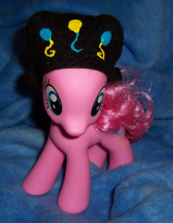 Size: 606x779 | Tagged: safe, artist:alipes, character:pinkie pie, ask, ask pinkie pierate, clothing, hat, irl, photo, solo, toy, tumblr