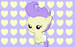 Size: 2560x1600 | Tagged: safe, artist:alicehumansacrifice0, artist:keinzantezuken, character:cream puff, species:pony, baby, baby pony, diaper, filly, foal, wallpaper