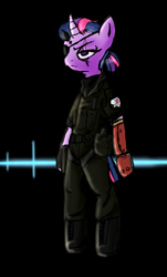 Size: 1157x1920 | Tagged: safe, artist:magello, character:twilight sparkle, big boss, colored, cosplay, female, konami, metal gear, metal gear solid 5, phantom pain, solo