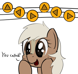 Size: 952x902 | Tagged: safe, artist:lux, species:earth pony, species:pony, cute, epona, epona's song, eponadorable, female, mare, open mouth, ponified, smiling, solo, squishy cheeks, the legend of zelda