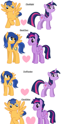 Size: 3068x6244 | Tagged: safe, artist:t-mack56, character:flash sentry, character:twilight sparkle, character:twilight sparkle (alicorn), oc:dusk shine, species:alicorn, species:pegasus, species:pony, ship:flashlight, my little pony:equestria girls, duskflare, female, flare warden, flashshine, gay, half r63 shipping, heart, lesbian, male, mare, rule 63, shipping, simple background, stallion, straight, twiwarden, white background