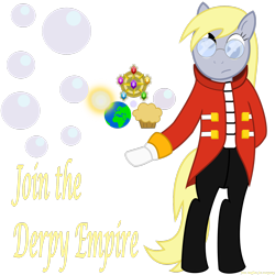 Size: 1600x1600 | Tagged: safe, artist:radiant--eclipse, artist:spiritofthwwolf, character:derpy hooves, species:pony, bipedal, clothing, cosplay, costume, crossover, doctor eggman, earth, elements of harmony, muffin, simple background, sonic the hedgehog (series), transparent background, vector