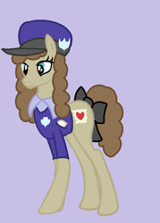 Size: 510x712 | Tagged: safe, artist:t-mack56, character:post haste, background pony, mailmare, mailpony, rule 63, rule 63: love letter, solo, tail bow