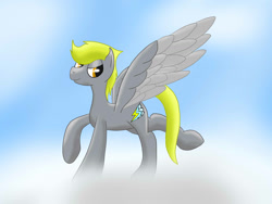 Size: 1600x1200 | Tagged: safe, artist:flashiest lightning, oc, oc only, species:pegasus, species:pony, cloud, cloudy, style emulation