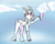 Size: 1024x819 | Tagged: safe, artist:rflzqt, oc, oc only, oc:icarus, species:bird, species:deer, species:pegasus, species:peryton, species:pony, cloud, cloudy, cotton candy, cotton candy cloud, female, food, hybrid, mare, wings