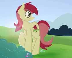 Size: 999x799 | Tagged: safe, artist:aidraws, character:roseluck, female, lens flare, solo