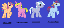 Size: 3812x1660 | Tagged: safe, artist:t-mack56, character:lemon zest, character:sour sweet, character:sugarcoat, character:sunny flare, species:pony, equestria girls:friendship games, g4, my little pony: equestria girls, my little pony:equestria girls, crystal prep academy, crystal prep shadowbolts, equestria girls ponified, lime citron, ponified, raised hoof, rule 63, simple background, sugarglaze, tasty treat
