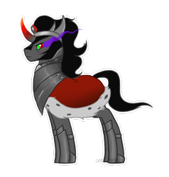 Size: 570x599 | Tagged: safe, artist:darkodraco, character:king sombra, species:pony, species:unicorn, looking at you, male, solo, stallion