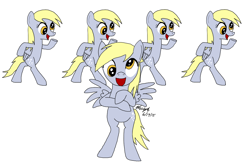 Size: 1248x827 | Tagged: safe, artist:pheeph, character:derpy hooves, species:pegasus, species:pony, female, gangnam style, mare, parody, talking heads