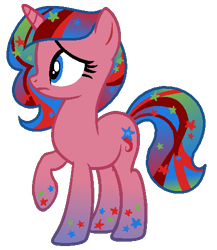 Size: 433x500 | Tagged: safe, artist:monkfishyadopts, base used, oc, oc only, gradient hair, gradient hooves, solo, stars, universe pony