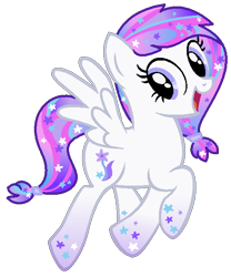 Size: 506x609 | Tagged: safe, artist:monkfishyadopts, base used, oc, oc only, gradient hair, gradient hooves, ponytail, solo, stars, universe pony