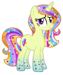 Size: 525x623 | Tagged: safe, artist:monkfishyadopts, base used, oc, oc only, gradient hair, gradient hooves, solo, stars, universe pony