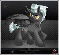 Size: 3200x3000 | Tagged: safe, artist:brodogz, character:thunderlane, species:pegasus, species:pony, cute, male, solo, spread wings, stallion, thunderbetes, wings