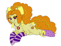 Size: 1097x829 | Tagged: safe, artist:catlover1672, character:adagio dazzle, clothing, cute, female, looking at you, ponified, smiling, socks, solo