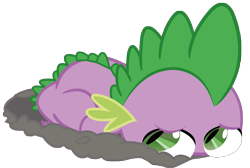 Size: 2925x1971 | Tagged: safe, artist:joemasterpencil, character:spike, species:dragon, faec, looking up, male, meme, prone, simple background, solo, special eyes, transparent background, vector, wat