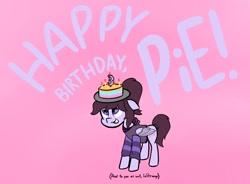Size: 1370x1006 | Tagged: safe, artist:lux, oc, oc only, oc:pillow case, /mlp/, birthday, cake, pie, ponies in earth