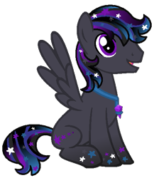 Size: 461x531 | Tagged: safe, artist:monkfishyadopts, base used, oc, oc only, oc:abyssal eternity, gradient hair, gradient hooves, solo, stars, universe pony