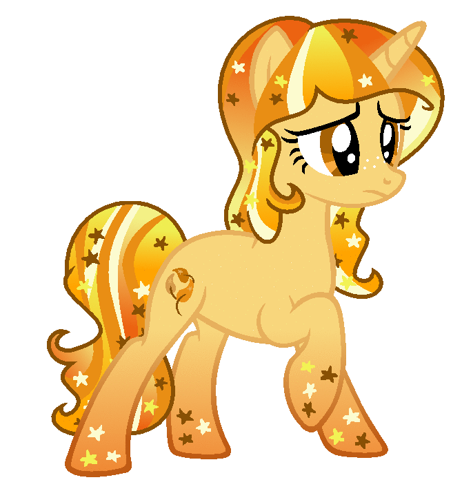 Size: 670x700 | Tagged: safe, artist:monkfishyadopts, base used, oc, oc only, oc:stargrown glow, animated, blinking, eye shimmer, freckles, gradient hair, gradient hooves, solo, stars, universe pony