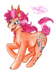 Size: 1465x1916 | Tagged: safe, artist:animagicworld, character:sparkleworks, g3, female, solo, traditional art