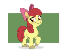 Size: 701x499 | Tagged: safe, artist:anima-dos, artist:duo cartoonist, character:apple bloom, species:earth pony, species:pony, adorabloom, apple bloom's bow, bow, cute, disney style, female, filly, hair bow, solo, style emulation